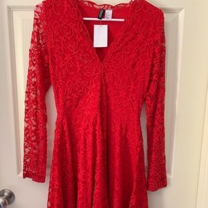 2 for $25 NWT H&M Red lace dress  small